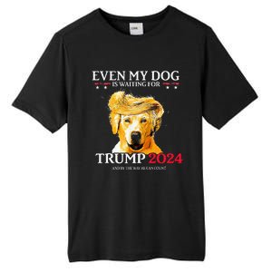 Even My Dog Is Waiting For Trump 2024 Tall Fusion ChromaSoft Performance T-Shirt