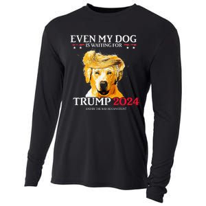 Even My Dog Is Waiting For Trump 2024 Cooling Performance Long Sleeve Crew