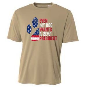 Even My Dog Wants A New President Dog Paw Cooling Performance Crew T-Shirt