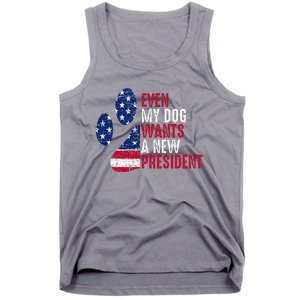 Even My Dog Wants A New President Dog Paw Tank Top