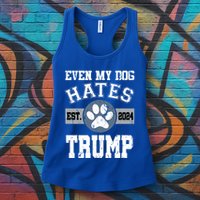 Even My Dog Hates Trump Funny Anti President Donald Trump Gift Womens Tank Top