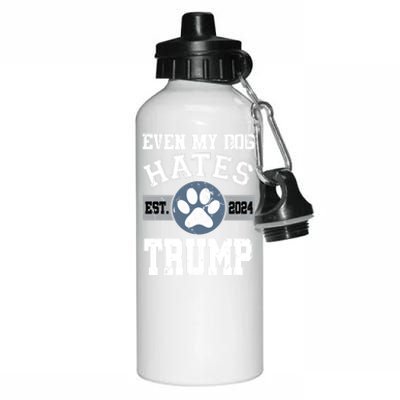 Even My Dog Hates Trump Funny Anti President Donald Trump Gift Aluminum Water Bottle 