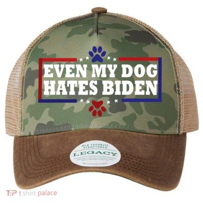 Even My Dog Hates Biden Shirt Funny Anti President Joe Biden Legacy Tie Dye Trucker Hat