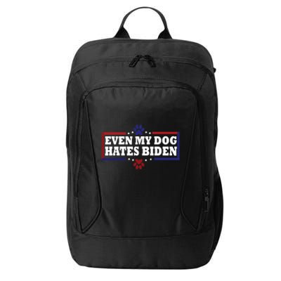 Even My Dog Hates Biden Shirt Funny Anti President Joe Biden City Backpack