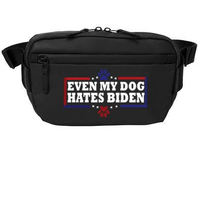 Even My Dog Hates Biden Shirt Funny Anti President Joe Biden Crossbody Pack