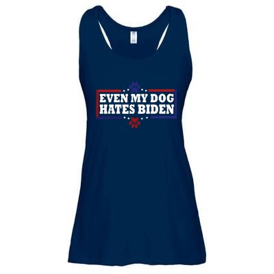 Even My Dog Hates Biden Shirt Funny Anti President Joe Biden Ladies Essential Flowy Tank