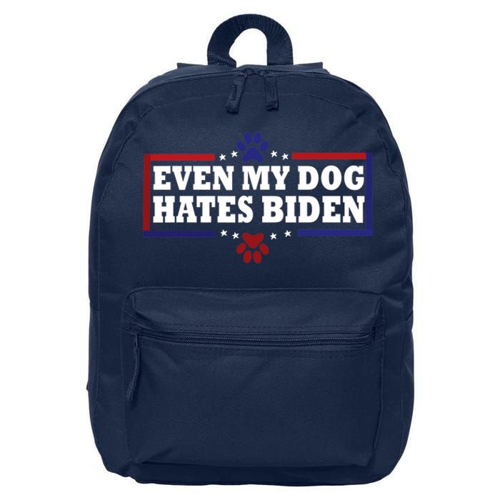 Even My Dog Hates Biden Shirt Funny Anti President Joe Biden 16 in Basic Backpack