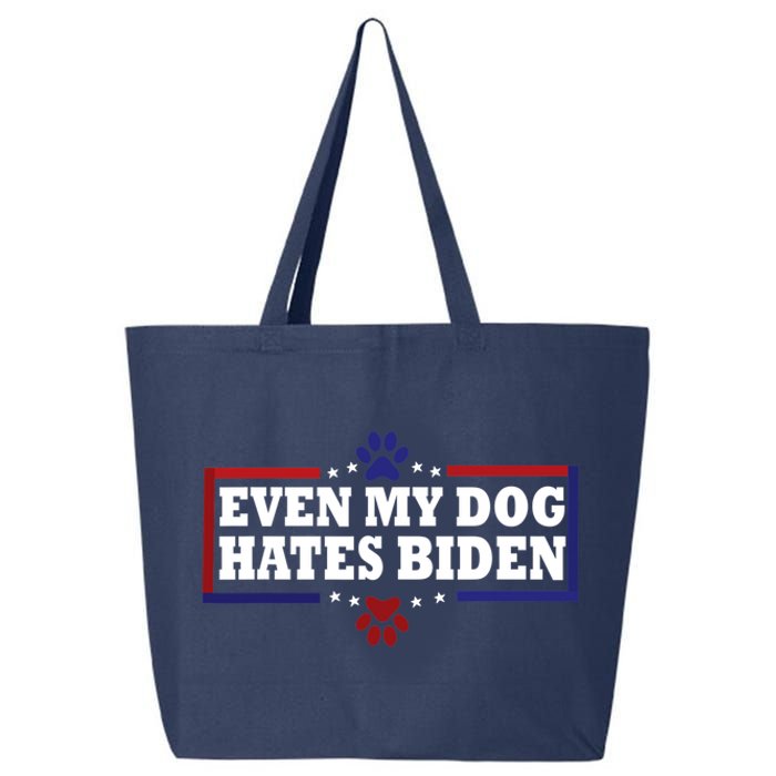 Even My Dog Hates Biden Shirt Funny Anti President Joe Biden 25L Jumbo Tote