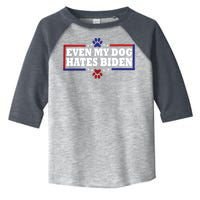 Even My Dog Hates Biden Shirt Funny Anti President Joe Biden Toddler Fine Jersey T-Shirt