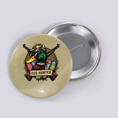Easter Mallard Duck Cute Easter Egg Duck Hunting Hunter Button