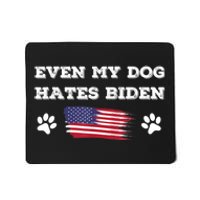 Even My Dog Hates Biden Conservative Anti Liberal US Flag Mousepad