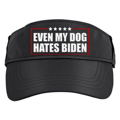 Even My Dog Hates Biden Sarcastic Political Joke Adult Drive Performance Visor