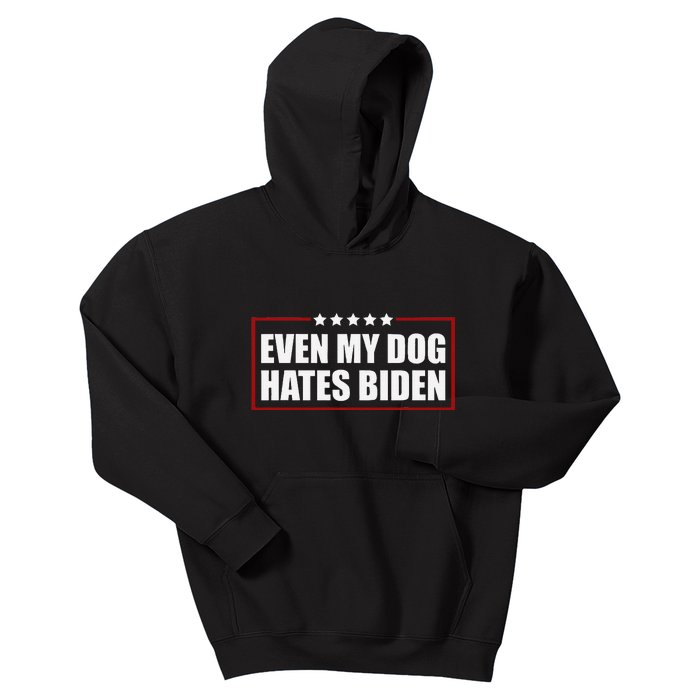 Even My Dog Hates Biden Sarcastic Political Joke Kids Hoodie