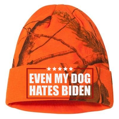 Even My Dog Hates Biden Sarcastic Political Joke Kati Licensed 12" Camo Beanie