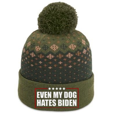 Even My Dog Hates Biden Sarcastic Political Joke The Baniff Cuffed Pom Beanie