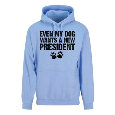 Even My Dog Wants A New President Funny Dog Paw Unisex Surf Hoodie