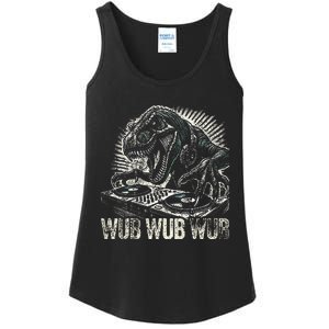 Electronic Music Dinosaur Dj Dubstep Ladies Essential Tank