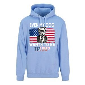 Even My Dog Wants To Be Trump Funny Pro Trump Dog Lover Gift Unisex Surf Hoodie