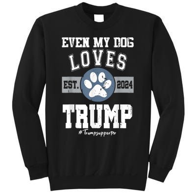 Even My Dog Loves Trump Usa Flag Election Trump Support Sweatshirt