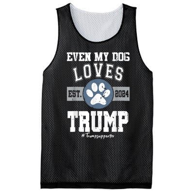 Even My Dog Loves Trump Usa Flag Election Trump Support Mesh Reversible Basketball Jersey Tank