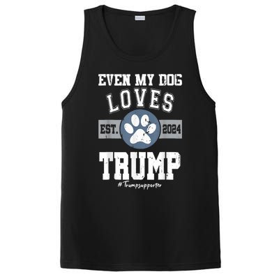 Even My Dog Loves Trump Usa Flag Election Trump Support PosiCharge Competitor Tank