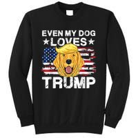 Even My Dog Loves Trump Usa Flag Election Trump Support Sweatshirt