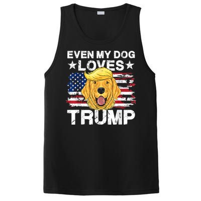 Even My Dog Loves Trump Usa Flag Election Trump Support PosiCharge Competitor Tank