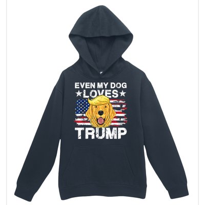 Even My Dog Loves Trump Usa Flag Election Trump Support Urban Pullover Hoodie