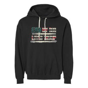 Even My Dog Loves Trump Usa Flag Election Trump Support Garment-Dyed Fleece Hoodie