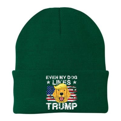 Even My Dog Likes Trump 2024 Supporter Vote Knit Cap Winter Beanie