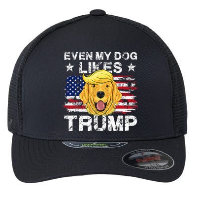 Even My Dog Likes Trump 2024 Supporter Vote Flexfit Unipanel Trucker Cap