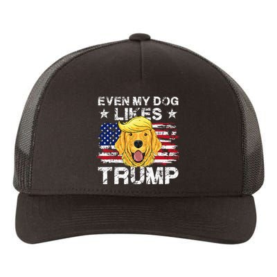 Even My Dog Likes Trump 2024 Supporter Vote Yupoong Adult 5-Panel Trucker Hat