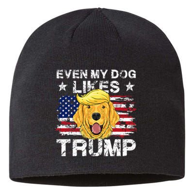 Even My Dog Likes Trump 2024 Supporter Vote Sustainable Beanie