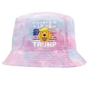 Even My Dog Likes Trump 2024 Supporter Vote Tie-Dyed Bucket Hat