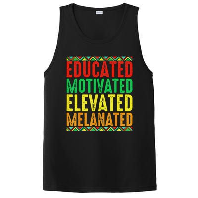 Educated Motivated Elevated Melanated Black Pride Melanin PosiCharge Competitor Tank