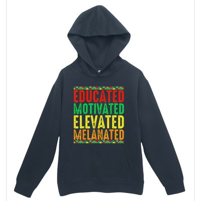 Educated Motivated Elevated Melanated Black Pride Melanin Urban Pullover Hoodie