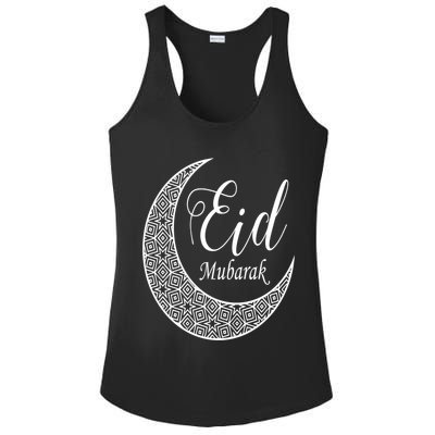 Eid Mubarak Eid Al Fitr And Eid Al Adha Gift Half Moon Unique Gift Ladies PosiCharge Competitor Racerback Tank