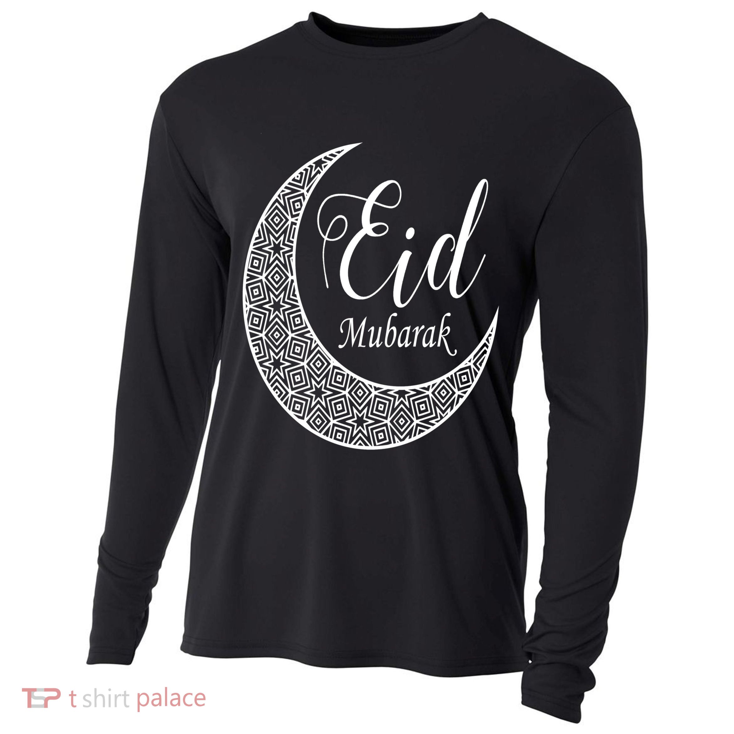 Eid Mubarak Eid Al Fitr And Eid Al Adha Gift Half Moon Unique Gift Cooling Performance Long Sleeve Crew