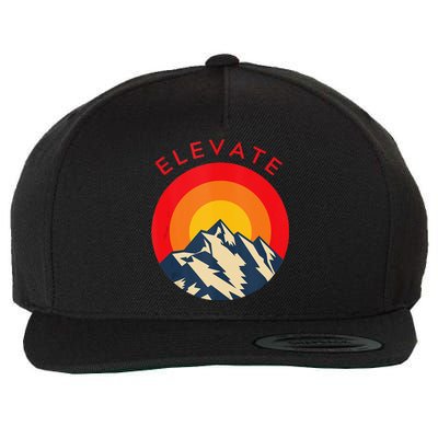 Elevate Mountains Wool Snapback Cap