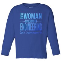 Engineering Major Engineer Gift Mechanical Civil Female Cool Gift Toddler Long Sleeve Shirt