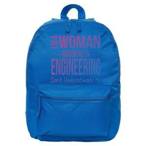 Engineering Major Engineer Gift Mechanical Civil Female Cool Gift 16 in Basic Backpack