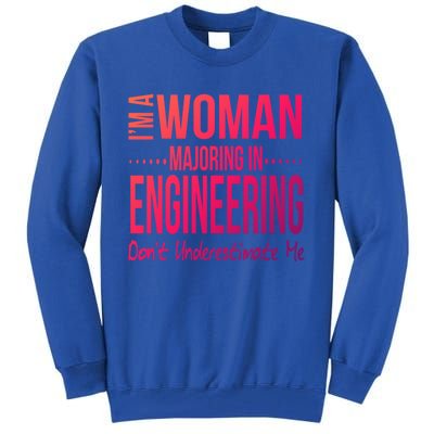 Engineering Major Engineer Gift Mechanical Civil Female Cool Gift Tall Sweatshirt