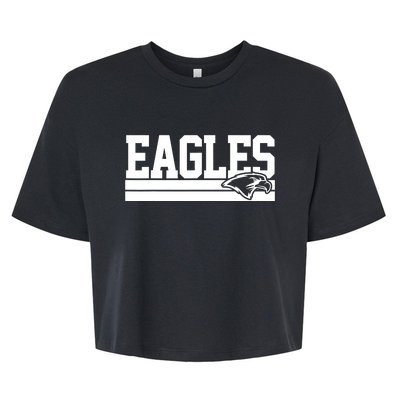 Eagles Mascot Bella+Canvas Jersey Crop Tee