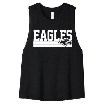 Eagles Mascot Women's Racerback Cropped Tank