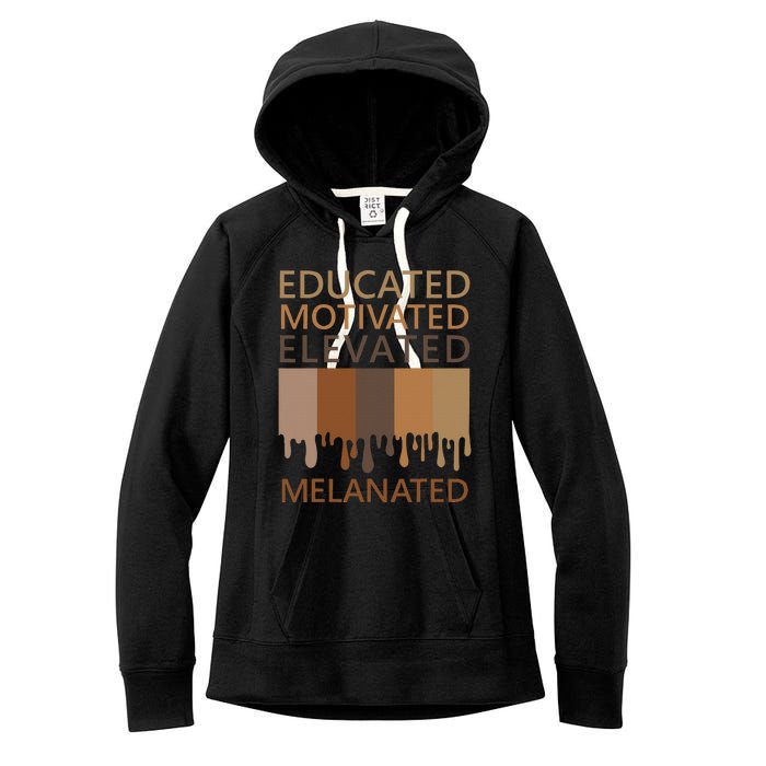 Educated Motivated Elevated Melanated Women's Fleece Hoodie