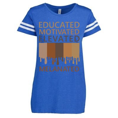 Educated Motivated Elevated Melanated Enza Ladies Jersey Football T-Shirt