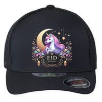 Eid Mubarak Eid Mubarak Unicorn Cute Flexfit Unipanel Trucker Cap