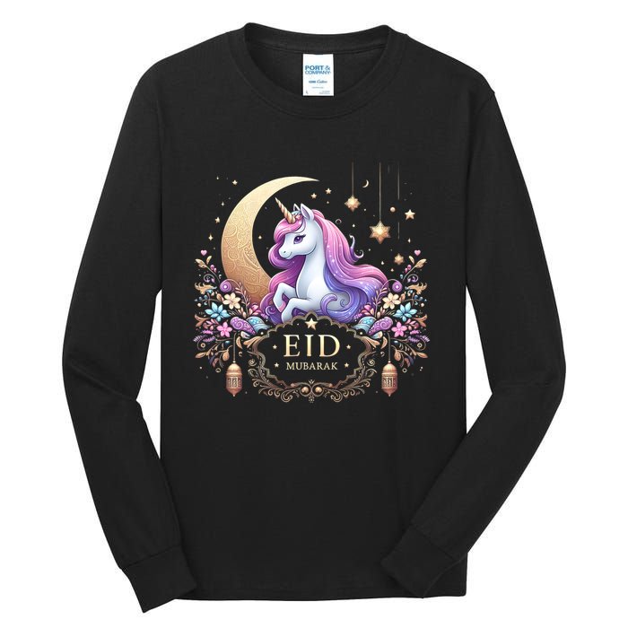 Eid Mubarak Eid Mubarak Unicorn Cute Tall Long Sleeve T-Shirt