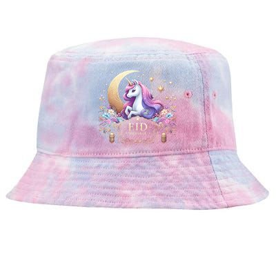 Eid Mubarak Eid Mubarak Unicorn Cute Tie-Dyed Bucket Hat