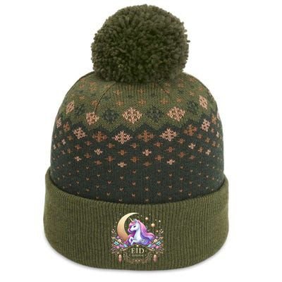 Eid Mubarak Eid Mubarak Unicorn Cute The Baniff Cuffed Pom Beanie